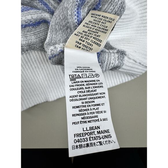 LL Bean Women's Fair Isle Cashmere Cotton Blend Sweater M Turtleneck Nordic - Picture 5 of 9